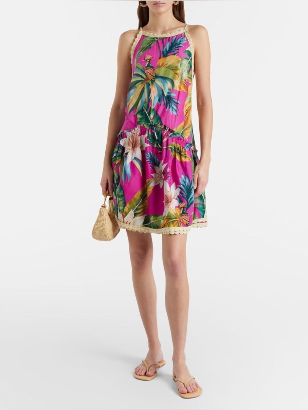 Farm Rio Tropicalia Printed Cotton Mini Dress